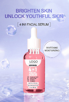 Collagène 4 d'acide hyaluronique de sérum de la vitamine C 30ML en 1 sérum de visage pour des femmes