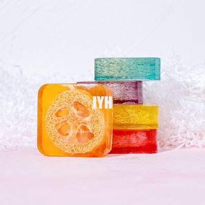 Fleur d'huile essentielle de savon de bain emballée individuellement de luxe personnalisée à la main