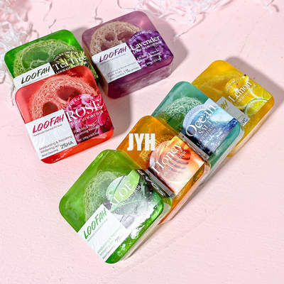 Fleur d'huile essentielle de savon de bain emballée individuellement de luxe personnalisée à la main