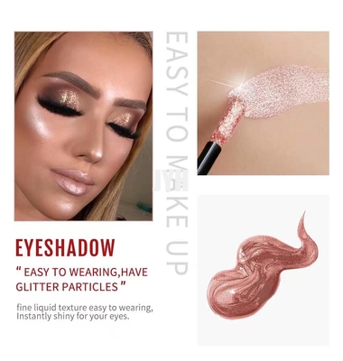Marque de distributeur de fard à paupières de maquillage des yeux lumineux imperméable 10 couleurs