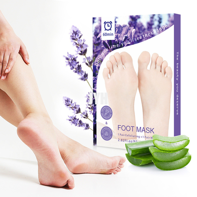 Masque s'exfoliant explosif de pied de lavande d'OEM réglé pour les calus morts 40ml de peau