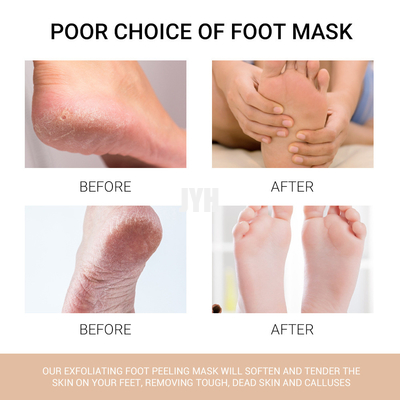 chaussettes s'exfoliantes de hydrater profond de 40ml Juice Peach Foot Peel Mask