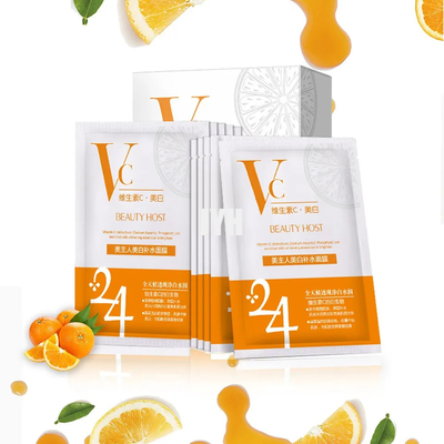 25 ml de peau blanchissant le masque protecteur de éclairage de soins de la peau de masque de feuille de vitamine C de masque de massage facial