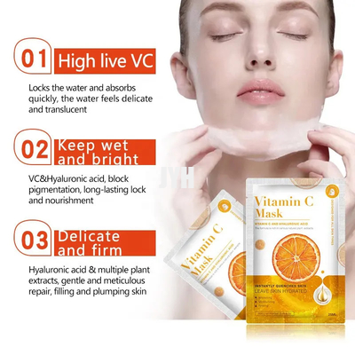 Masque de vitamine de la marque privée VC au masque facial d'hydration de fruit de correction de Carry Bright Color Of Skin