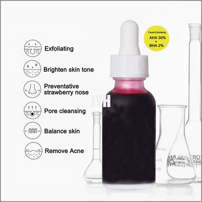 MSDS OEM produits de soins de la peau liquide neutre AHA acide de fruit adoucit les cuticules élimine l'acné points noirs Essence faciale