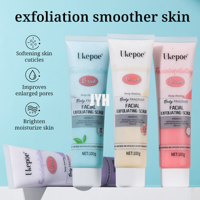 100g Sugar Whipped Organic Facial Scrub Exfolianting blanchissant le corps frottent