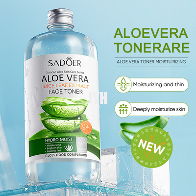 toner facial de l'aloès 500ml de soins de la peau naturels de Vera Gel Toner Essence Face