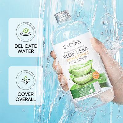 toner facial de l'aloès 500ml de soins de la peau naturels de Vera Gel Toner Essence Face