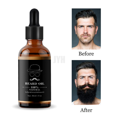 30 ml Produits de soin de la peau OEM Soins de la barbe Soins de la croissance de la barbe Huile hydratante de réparation de la barbe pour homme
