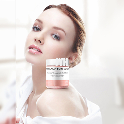 Produits de soins de la peau OEM sans odeur Élimine les cellules mortes de la peau Exfoliant rose Escrubs corporel au sel de l'Himalaya